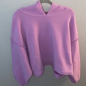 Free People Pink Fleece hoodie